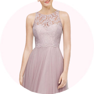 Illusion Neck Bridesmaid Dresses